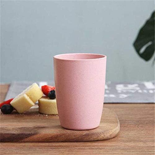 5-Pack Wheat Straw Reusable Tumbler Pink