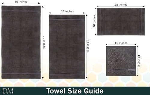 Premium 18-Piece Dark Grey Towel Set for Complete Bath Experience