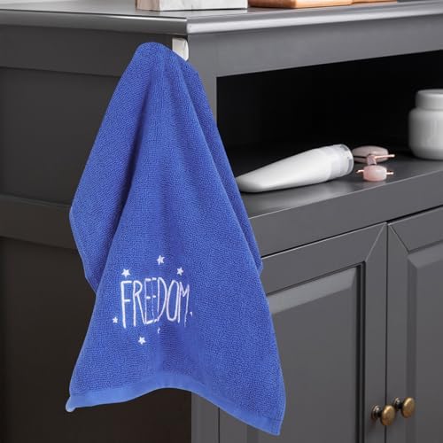 3Pcs Patriotic Hand Towels America Liberty Freedom Red Blue White
