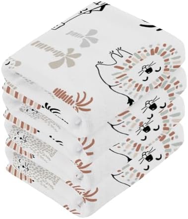 Cartoon Animal Washcloths 2 Pack for Baby and Bath
