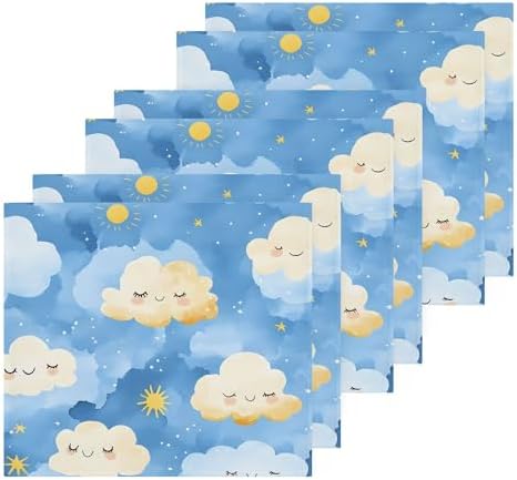 Cute Cloud Washcloth Set