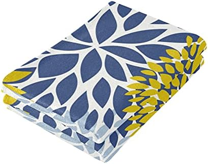 Sukiyo Exquisite Floral Chrysanthemum Hand Towels Set of 2