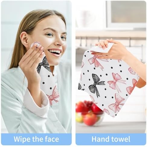 Bow Dots Washcloth Set