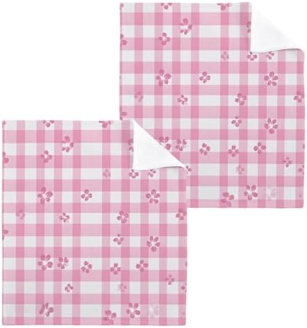 Elegant Flower-Printed Washcloth Set