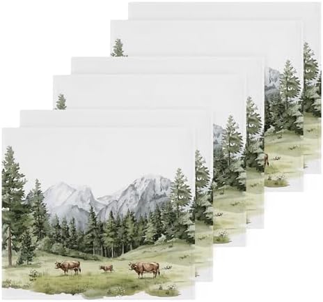 Green Trees and Pines Washcloth Set - Eco-Friendly Absorbent Durable