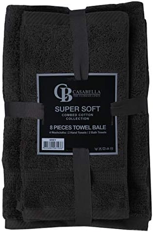 8-Piece Luxurious Combed Cotton Towel Set
