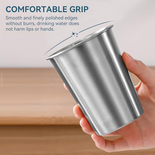 Sturdy 500ml Stainless Steel Juice Cup for Hot Cold Drinks
