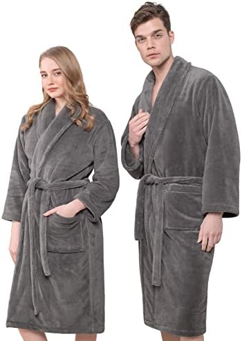 American Soft Linen MediumLarge Unisex Robe 6-Piece Towel Set Bundle Boho Vibes