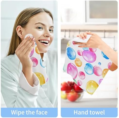 Xigua Watercolor Colorful Bubbles Washcloth Set 10
