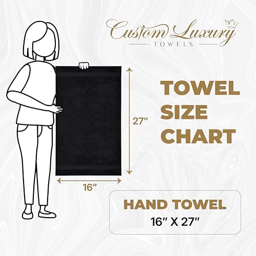 Monogrammed Luxury Hand Towels for Bathroom Set of 2