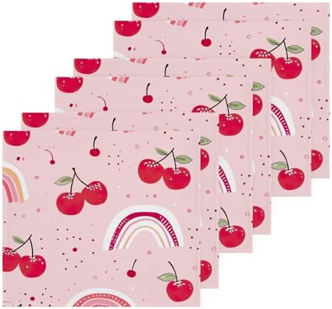 Cherry Rainbow Washcloth 2-Pack 12x12 High-Quality Cotton