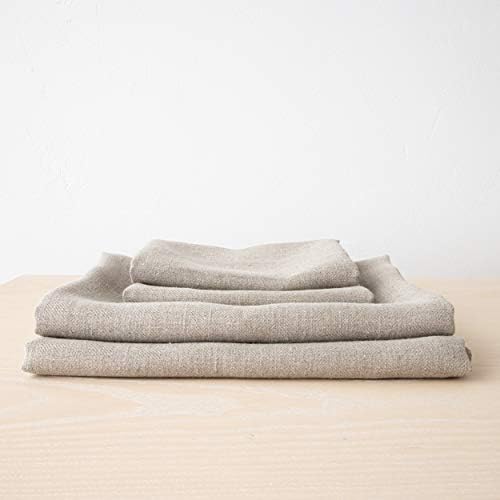 LinenMe Towels - 2 Big Bath Towels 2 Hand Towels Natural