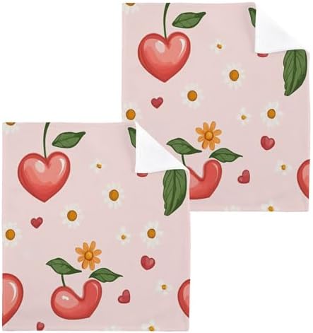 Xigua Cute Flower Washcloth Set - 2-12 X 12 Inch