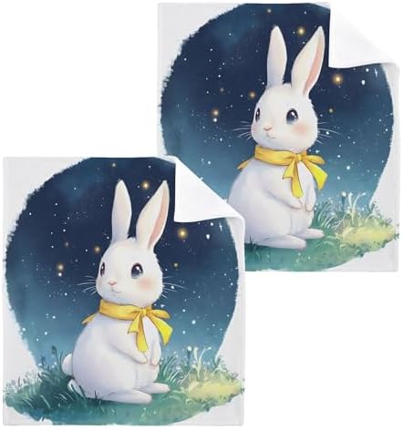 Xigua Cartoon Rabbit Washcloth Set - Fast Drying Portable and Durable