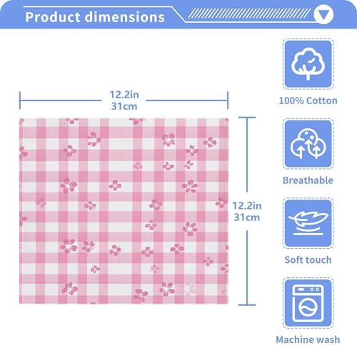 Elegant Flower-Printed Washcloth Set