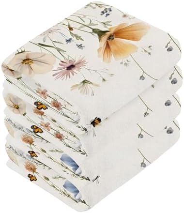Xigua Wildflowers Washcloths Set of 2 12x12 Inch 1