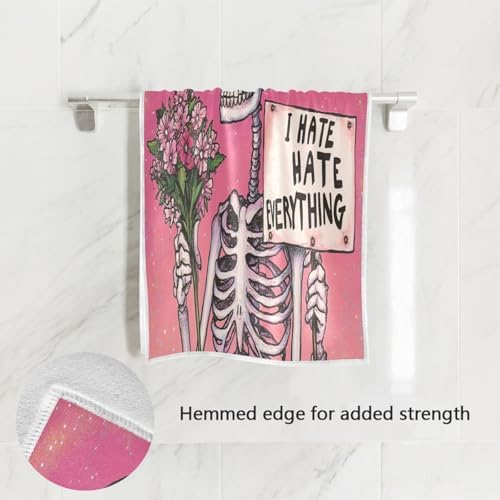 YJMYDDZ Cartoon Skull Hand Towels 30X15