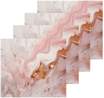 Pink Marble Washcloths 2 Pack Soft Absorbent Cotton Face Towels