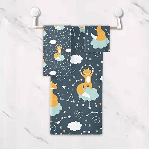 DOMIKING Adorably Perfect Cute Fox Bath Towels Set