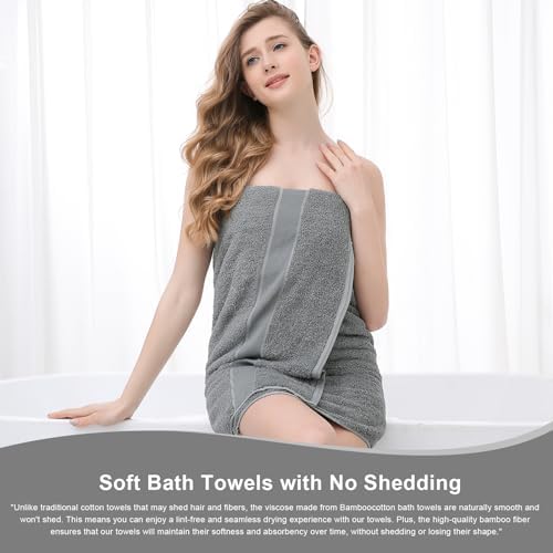 Aibaser 6 Piece Bath Towel Set - Grey