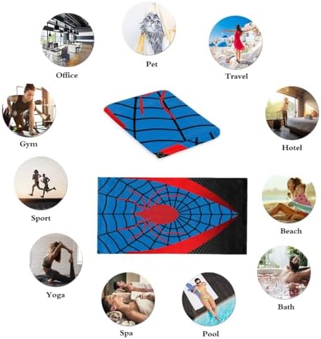 Kids Blue Spider Web Face Towels