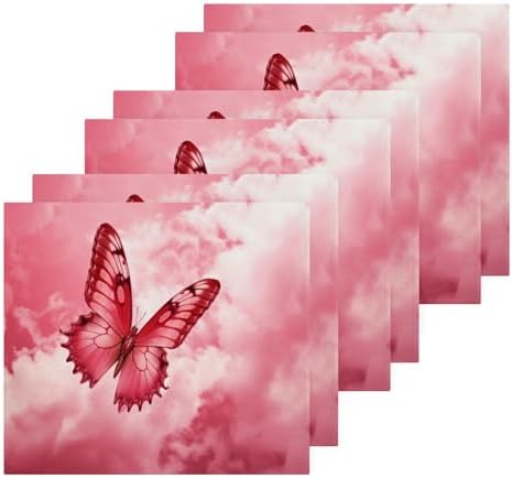 Pink Butterfly Washcloths 2 Pack Soft Absorbent Baby Face Towels