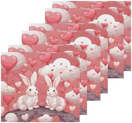 YETTASBIN Bunny Heart Washcloth Set 2-Pack