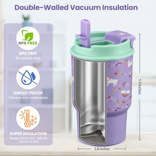 135oz Kids Insulated Tumbler with Straw 2 Pack