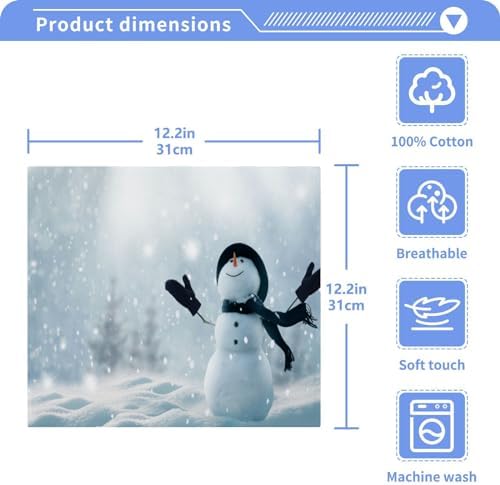 Christmas Snowman Washcloth Set