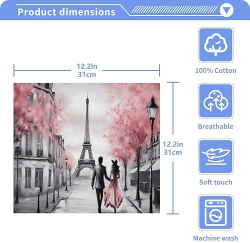 Eiffel Tower Face Towels Set