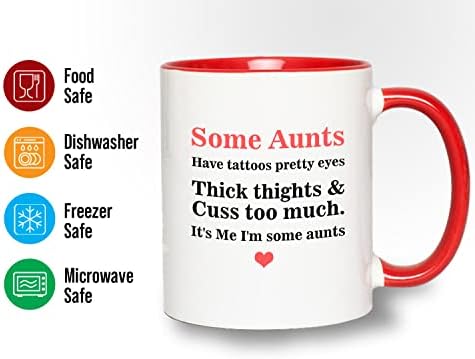 Funny Aunt 2Tone Red Novelty 11oz Mug