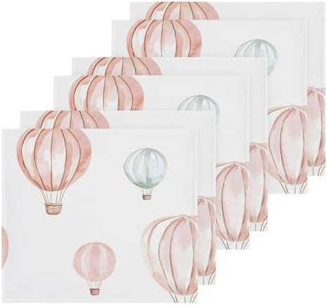 Xigua Watercolor Hot Air Balloons Washcloth Set