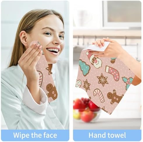 Xigua Christmas Face Towels Set Fast Drying Non-Toxic Multi-Purpose
