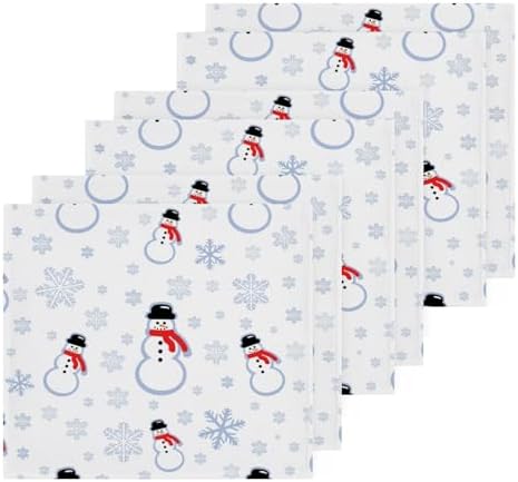 Christmas Snowman Washcloths 2 Pack Soft Absorbent Cotton Face Towels