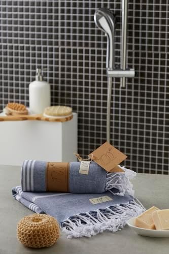 Indigo Delight Set of 2 Turkish Hand Towels