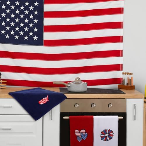 3 Pcs Patriotic Hand Towels 14x29 Independence Day Set