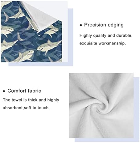 DOMIKING Shark Ocean Bath Towel Set of 3