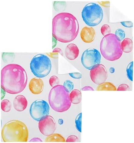 Xigua Watercolor Colorful Bubbles Washcloth Set 10