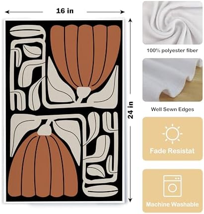 Premium 70s Groovy Floral Hand Towels 16x24 Set