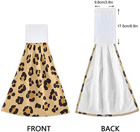 Stylish Leopard Skin Hand Towels for Bathroom Home Fast Drying Durable