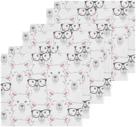 Cute Llama Washcloths 2 Pack Soft Absorbent Towels