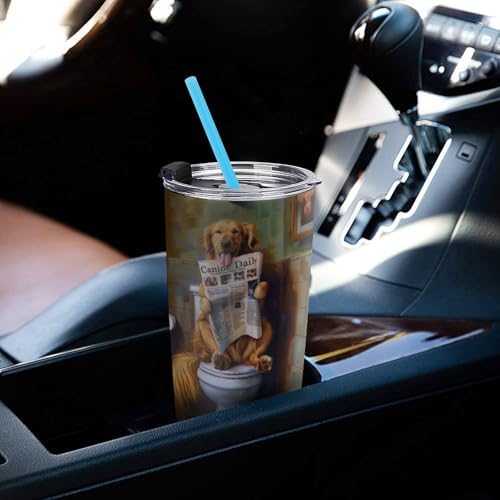 Golden Retriever Travel Tumbler Insulated Stainless Steel 20 oz