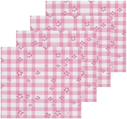 Elegant Flower-Printed Washcloth Set