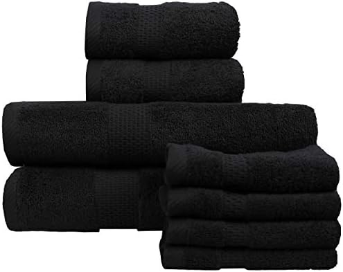 8-Piece Luxurious Combed Cotton Towel Set