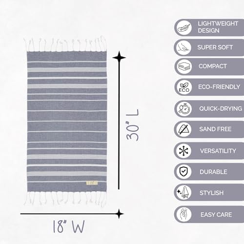 Indigo Delight Set of 2 Turkish Hand Towels