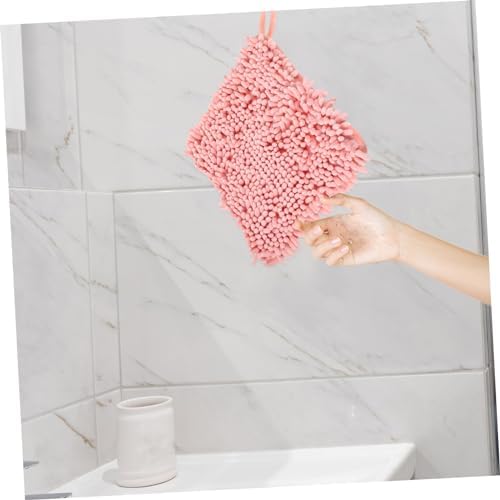 ABOOFAN Hanging Chenille Hand Towel with Lanyard