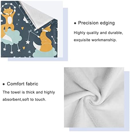 DOMIKING Adorably Perfect Cute Fox Bath Towels Set