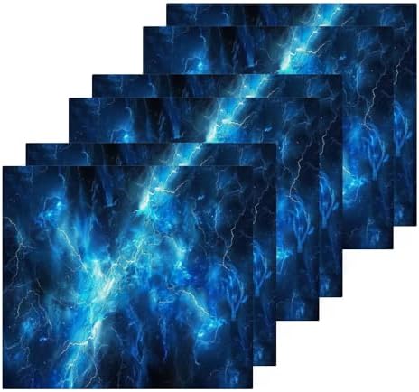 Xigua Blue Lightning Washcloths Set of 2 12x12 Inch