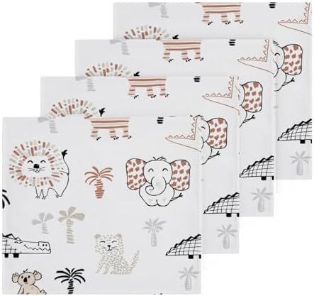 Cartoon Animal Washcloths 2 Pack for Baby and Bath