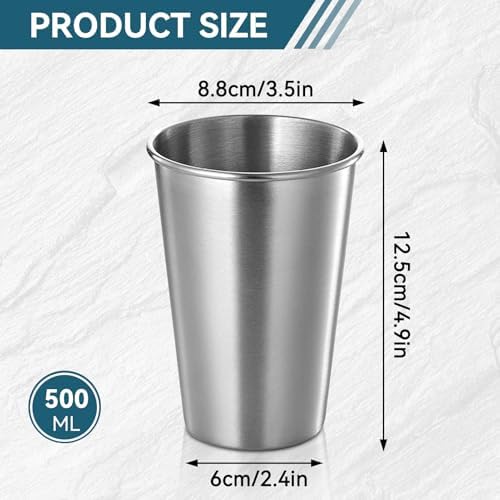 Sturdy 500ml Stainless Steel Juice Cup for Hot Cold Drinks